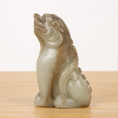 Lot 152 - Mythical pale green jade model of a beast...