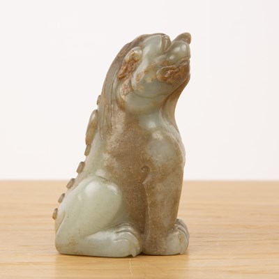 Lot 152 - Mythical pale green jade model of a beast...