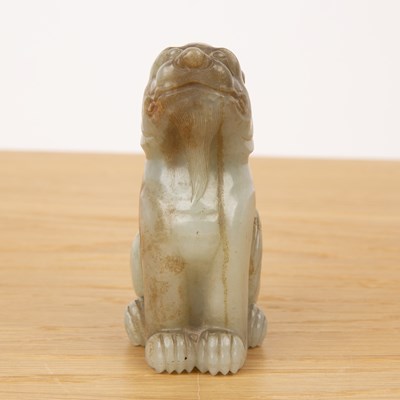 Lot 152 - Mythical pale green jade model of a beast...