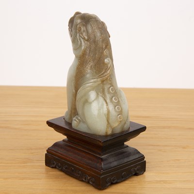 Lot 152 - Mythical pale green jade model of a beast...