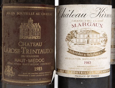 Lot 283 - Five bottles of 1983 Chateau Larose Trintaudon,...