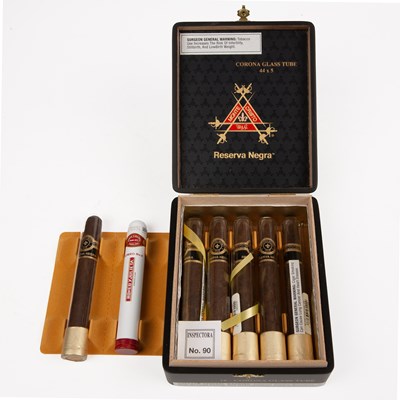 Lot 238 - Six Monte Cristo Reserva Negra cigars, corona...