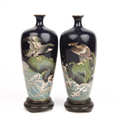 Lot 76 - A small pair of early 20th century Japanese...