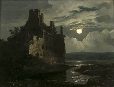 Lot 215 - Circle of Sebastian Pether (1790-1841) Moonlit...