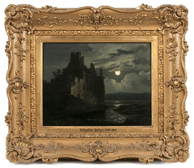 Lot 215 - Circle of Sebastian Pether (1790-1841) Moonlit...