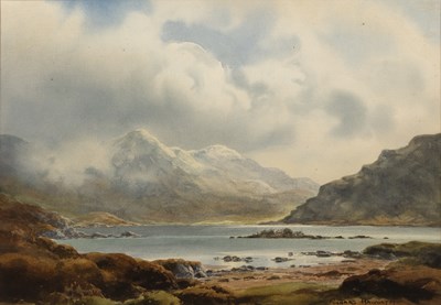 Lot 225 - Richard Haworth (20th century) Mountain lake,...