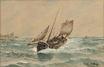 Lot 227 - Charles Napier Hemy (1851-1917) Fishing vessel...