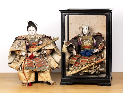 Lot 371 - Two Samurai figures Japanese from the Day of...