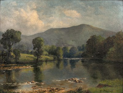 Lot 268 - H* Payne Summer river landscape, signed, oil...