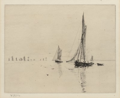 Lot 273 - William Lionel Wyllie (1851-1931) Sailing...