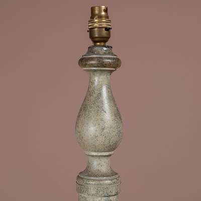 Lot 64 - A grey painted standard lamp