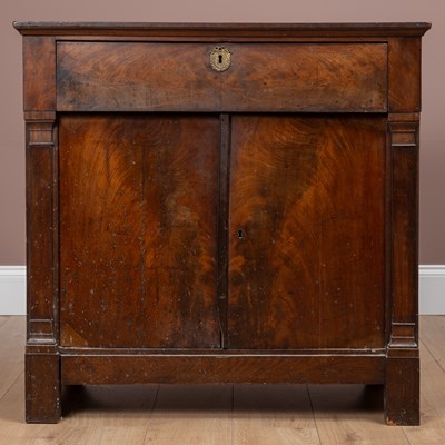 Lot 101 - A Continental mahogany side cabinet