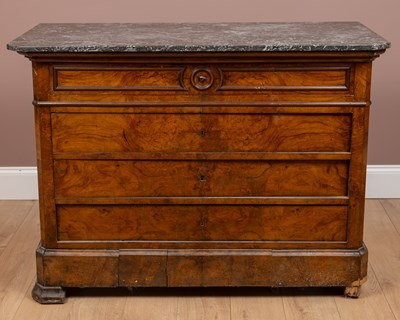 Lot 6 - A 19th century marble-topped maple commode