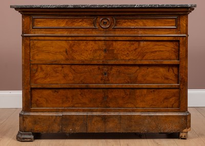 Lot 6 - A 19th century marble-topped maple commode