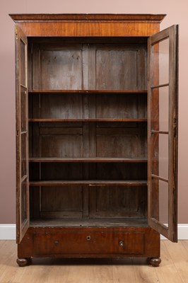 Lot 94 - A continental mahogany library bookcase