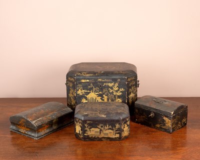 Lot 78 - A collection of four lacquered boxes
