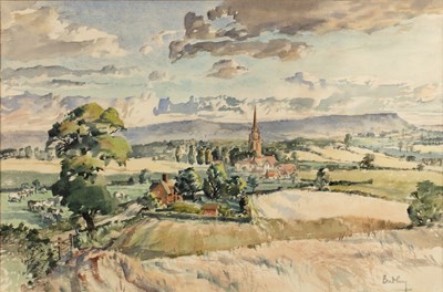 Lot 494 - Maurice Bradbury (act. c.1931) Summer evening,...