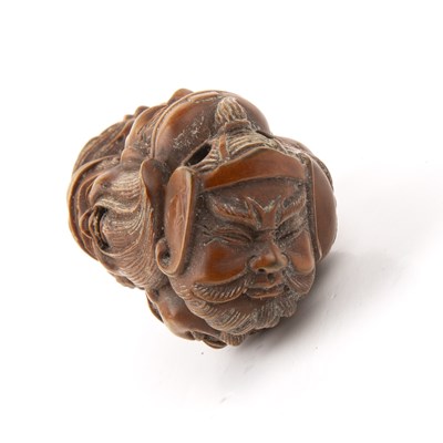 Lot 221 - Boxwood netsuke Japanese, 19th Century  carved...