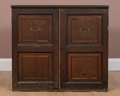 Lot 498 - An oak fossil specimen cabinet