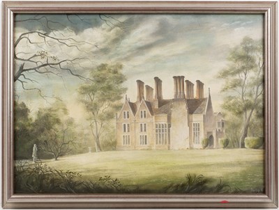 Lot 38 - Felix Kelly (1914-1994) Stoke Poges Manor, oil...