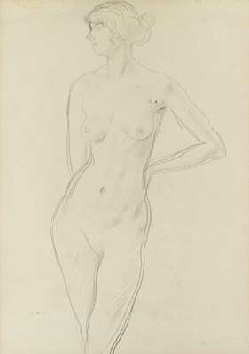 Lot 167 - Augustus John (1878-1961) Standing Nude with a...