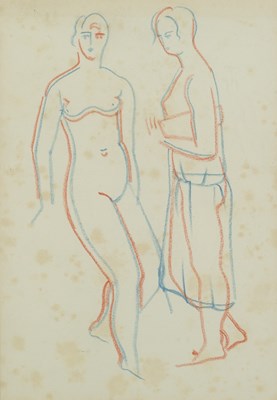 Lot 149 - Christopher Wood (1901-1930) Nude & Woman in a...