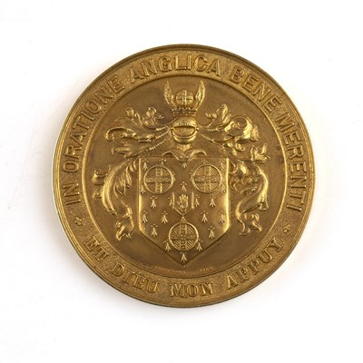 Lot 41 - An 18 carat gold medallion Stonyhurst college...