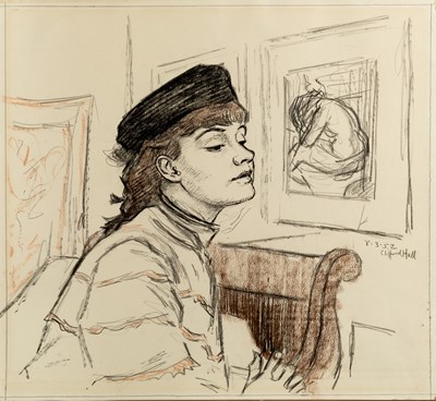 Lot 166 - Clifford Hall (1904-1973) The New Hat, 1952...