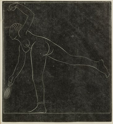 Lot 173 - Eric Gill (1882-1940) The Tennis Player wood...