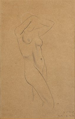 Lot 170 - Eric Gill (1882-1940) Nude with Arms Raised,...