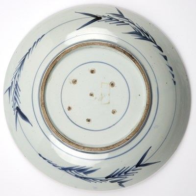 Lot 50 - Blue and white porcelain Arita large dish...