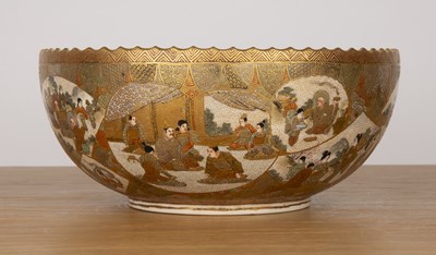 Lot 115 - Satsuma bowl Japanese, 19th Century painted...