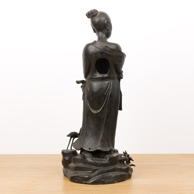 Lot 439 - Bronze standing figure of a Taoist monk...