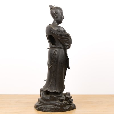Lot 439 - Bronze standing figure of a Taoist monk...