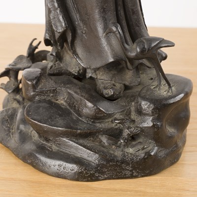 Lot 439 - Bronze standing figure of a Taoist monk...