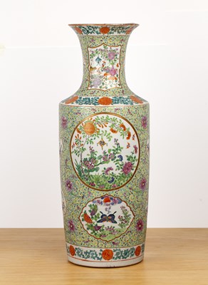 Lot 56 - Large famille verte porcelain vase Chinese,...