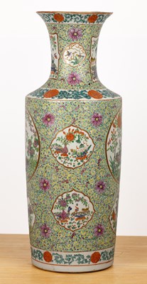 Lot 56 - Large famille verte porcelain vase Chinese,...