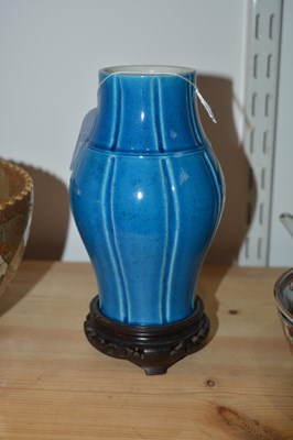Lot 113 - Turquoise monochrome vase Chinese, 18th...