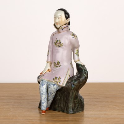 Lot 139 - Porcelain model of a lady Chinese, Republic...