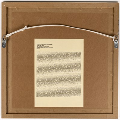 Lot 241 - Paolo Serra (b.1946) Light and Space, 1972...