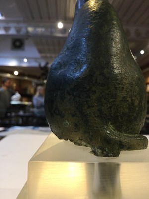 Lot 122 - An Egyptian bronze cat figure , hollow cast,...