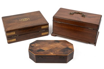 Lot 155 - A Regency mahogany tea caddy 25cm wide a...