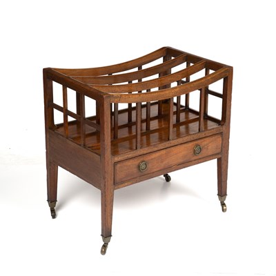 Lot 172 - A Regency mahogany canterbury with four...