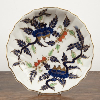 Lot 439 - Worcester fluted bowl circa 1800, painted in...