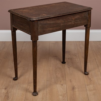Lot 24 - A 19th century single drawer oak side table