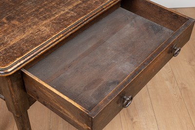 Lot 24 - A 19th century single drawer oak side table