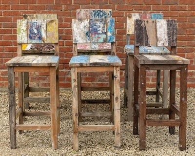 Lot 1281 - A set of six bar stools