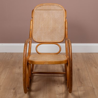 Lot 1015 - A Thonet bentwood rocking chair