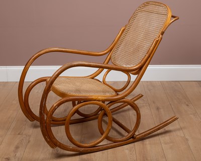 Lot 1015 - A Thonet bentwood rocking chair