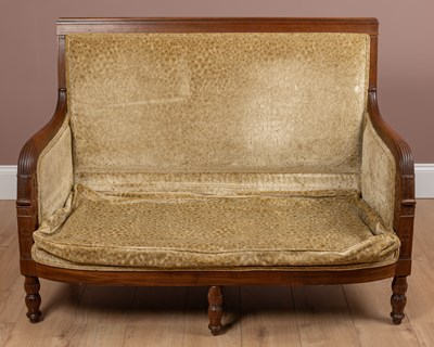 Lot 276 - A Louis Phillipe mahogany framed settee